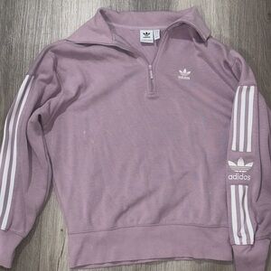 Adidas Lavender Quarter-Zip Pullover